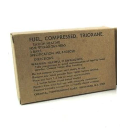 US Military Issue Trioxane Ration Heating Compressed Fuel Bars