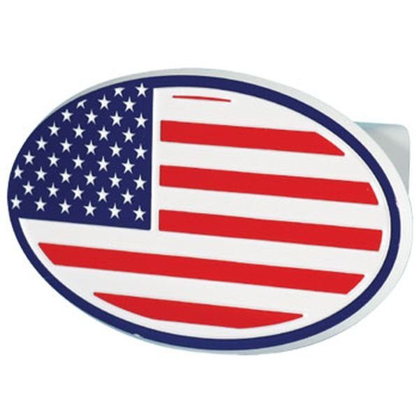 United States of America Flag Oval Hitch Cover