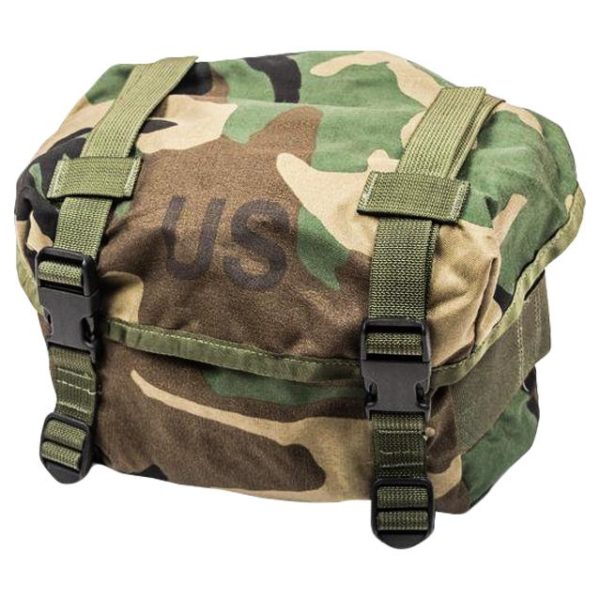 US military woodland camo butt pack