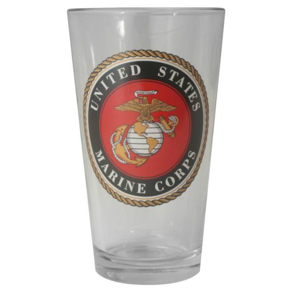 United States Marine Corps Emblem Pint Glass