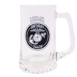 USMC 244th Birthday 25oz Glass Beer Mug