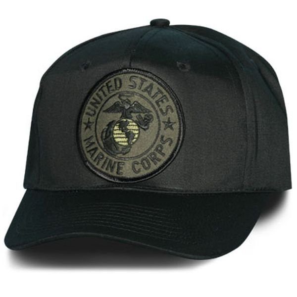 United States Marine Corps Emblem Black Hat