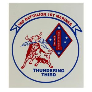 USMC 3rd Battalion 1st Marines - Thundering Third Decal