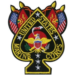 United States Marine Corps Black Ace Of Spades Patch