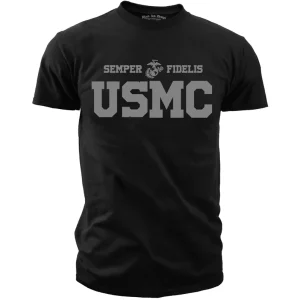 USMC Black Shirt Semper Fi T-Shirt