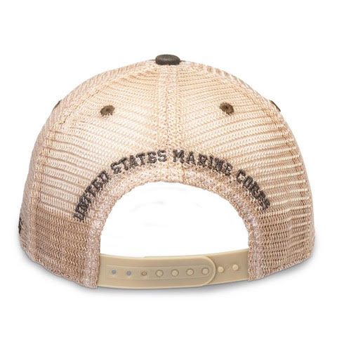 USMC Black Trucker Hat with EGA