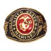 USMC 18K Gold Engraved Ring