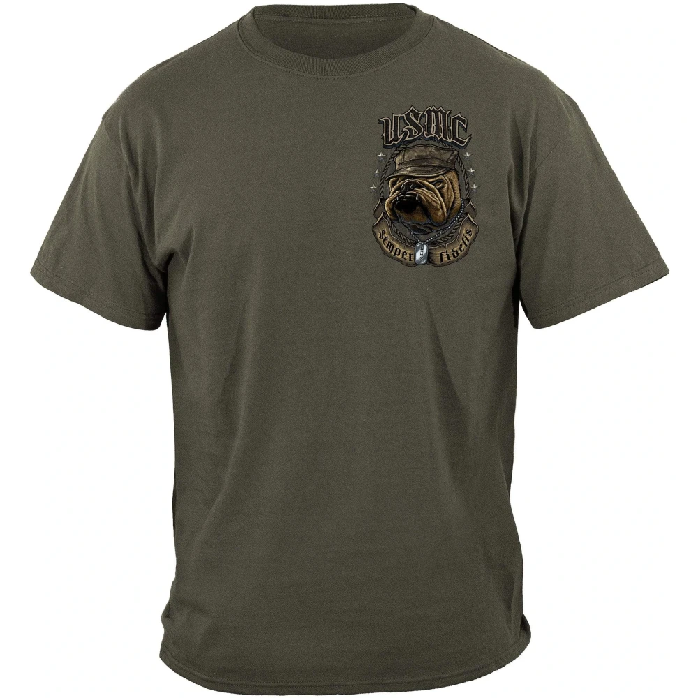 USMC Bull Dog Semper Fidelis T-Shirt