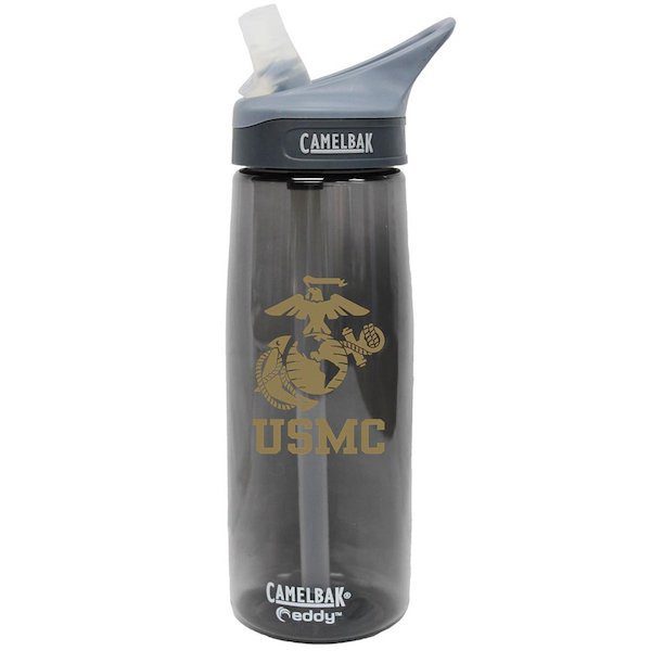 USMC with EGA Emble Charcoal Grey CAMELBAK Water Bottle