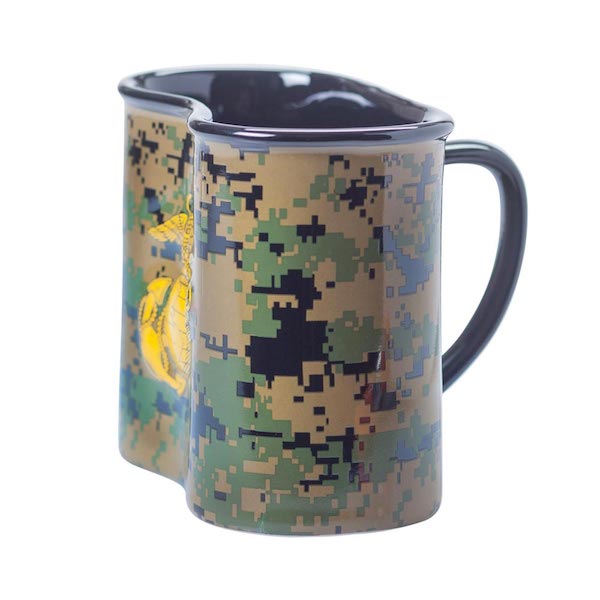 USMC Digital Camo Ceramic Canteen Mug Side Image