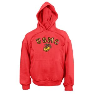 USMC EGA Red Hoodie Sweatshirt
