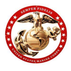 USMC EGA Semper Fidelis Round Metal Sign