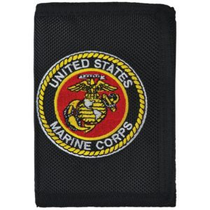 USMC Black tri fold Wallet