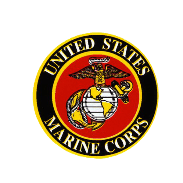 Back Six Piece USMC Emblem Decals