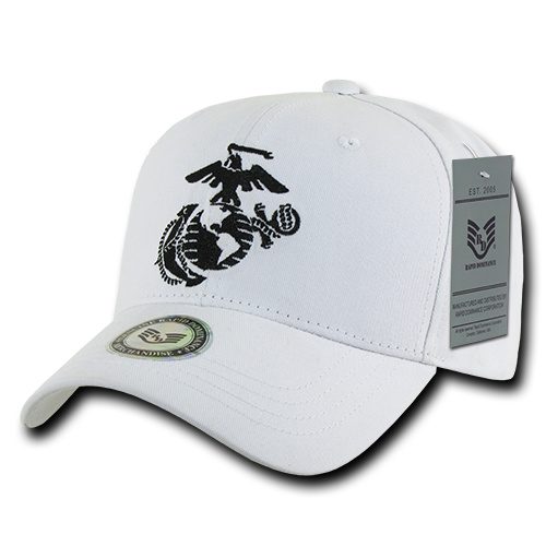 USMC Embroidered EGA White Cap
