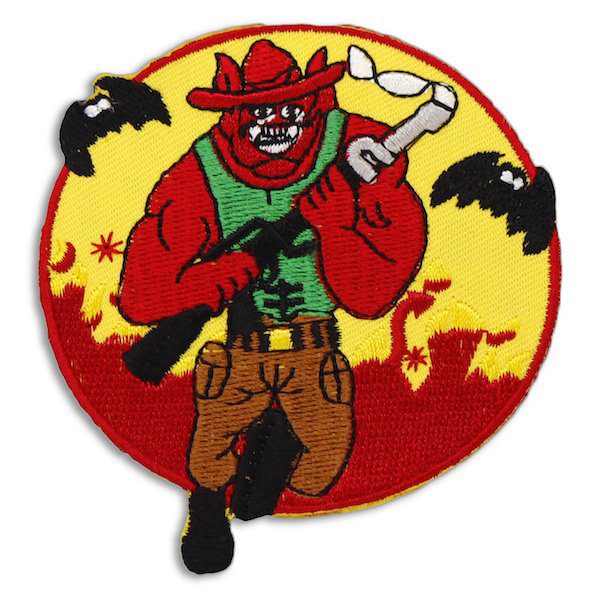 Red and Yellow USMC Fighting Devil Dog Patch