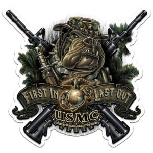 USMC First In Last Out Decal