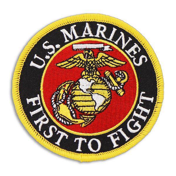 Black and Yellow US Marines First To Fight Round Patch
