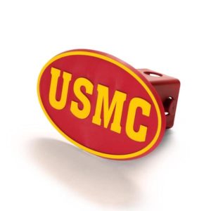 Red and Gold USMC Hitch Cover