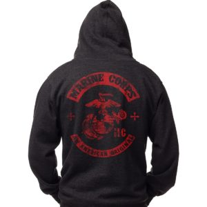 USMC Hoodie EGA Classic Marine Corps and American Original BACK