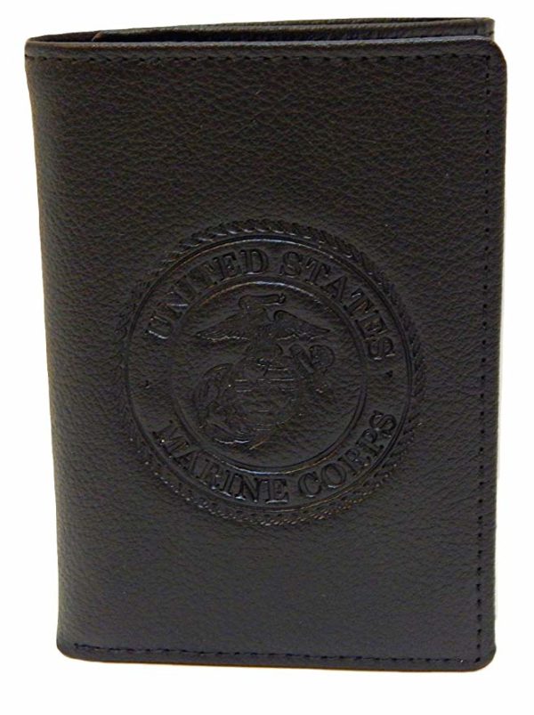 USMC Black Leather Wallet