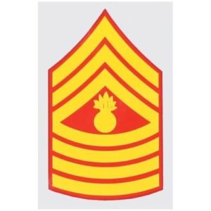 USMC Master Gunnery Sergeant Rank Decal