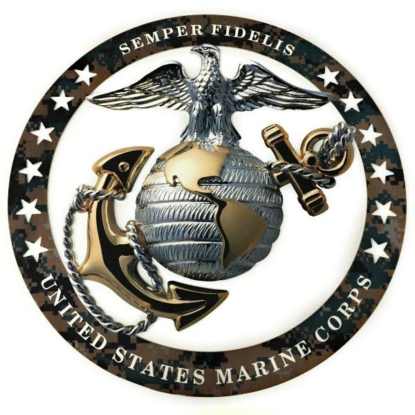 USMC Metal Officer EGA Magnet