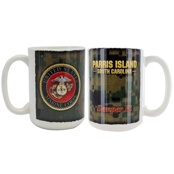 USMC Parris Island with Marine Corps seal Coffee Mug