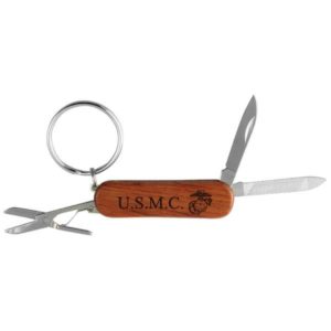 USMC pocket knife keychain