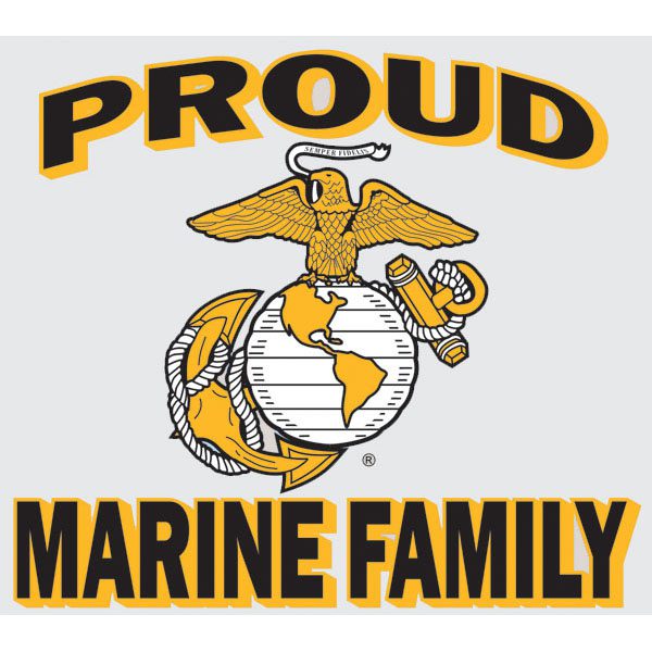 USMC Proud Marine Family Decal