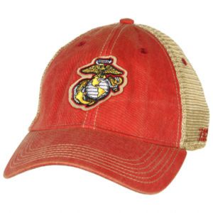USMC Red Trucker Hat with EGA