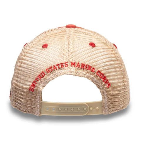 USMC Red Trucker Hat with EGA