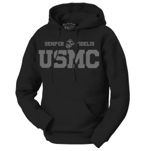 USMC Semper Fi Black Hoodie