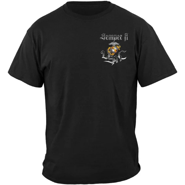 USMC Semper Fi Chrome Dog T-Shirt