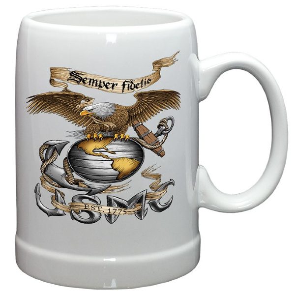 USMC Semper Fidelis EGA 20oz Coffee Mug