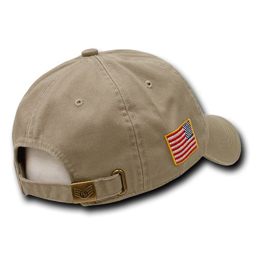 USMC US Flag Khaki Cap