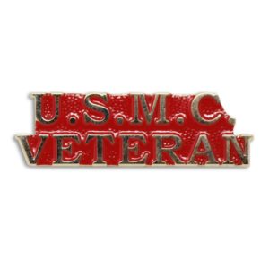 USMC Veteran Red And Gold Pin