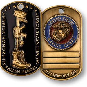 USMC We Will Never Forget Dog Tag Coin