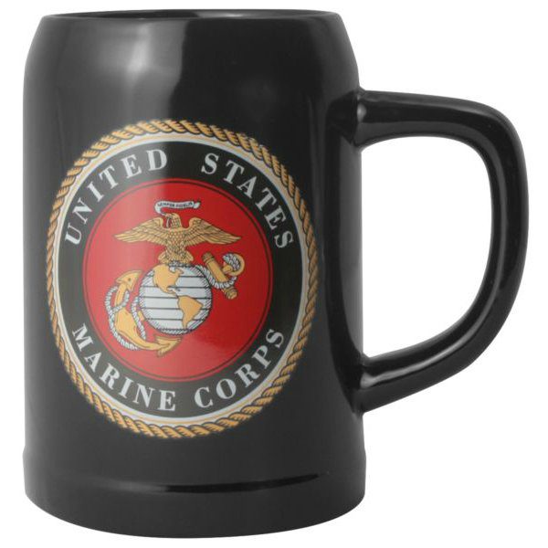 United States Marine Corps 20 oz Black Beer Stein
