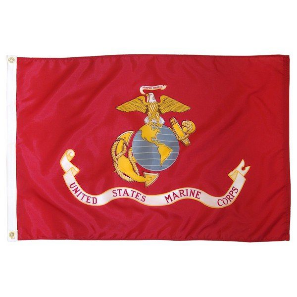 Red United States Maring Corps EGA Flag