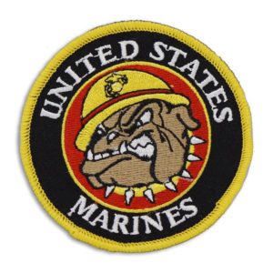 United States Marines Devil Dog Bulldog Round Patch