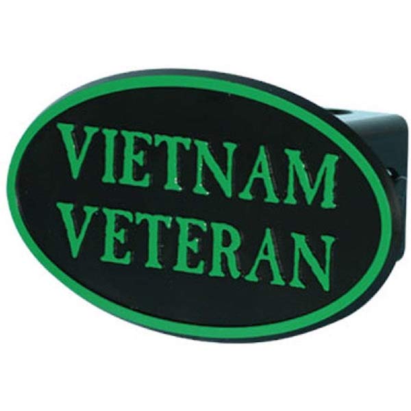 Green and Black Vietnam Veteran Hitch Cover