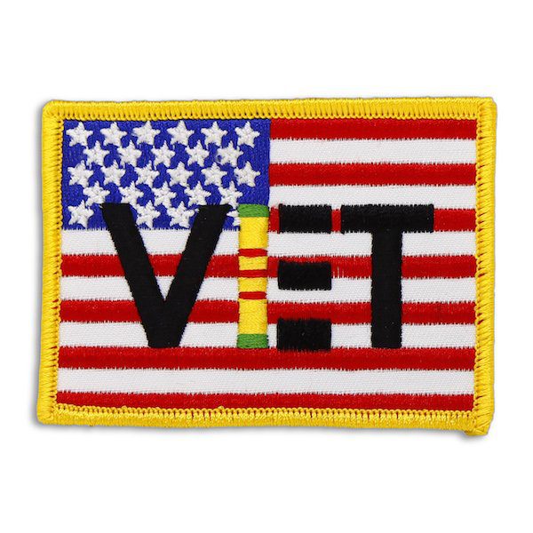 Vietnam Veteran Ribbon with USA Flag Patch