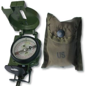 Military night Compass with pouch