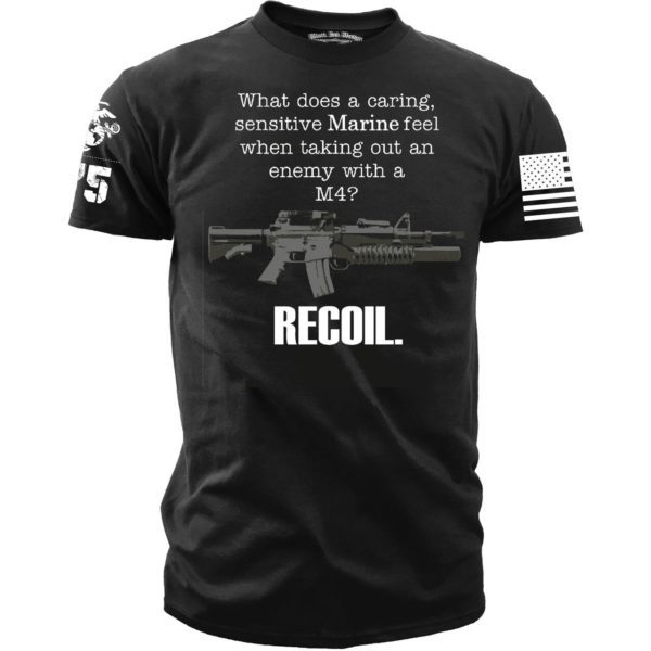 marine feel recoil black tshirt