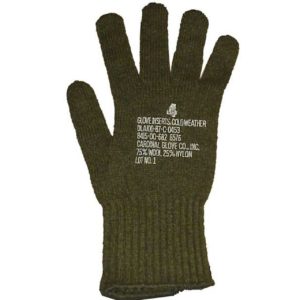 military od green wool glove liner insert