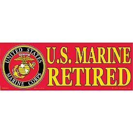 USMC retired bumper sticker