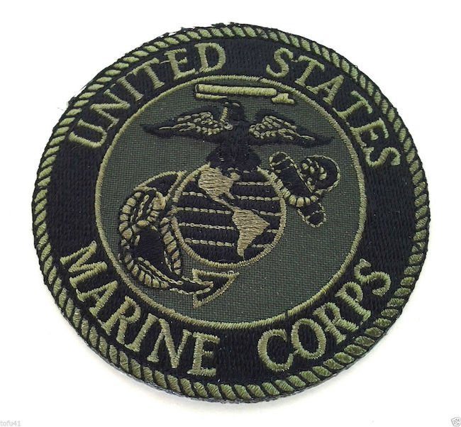 Marine Corps Shoulder Patch: Globe and Anchor - Black, 4.