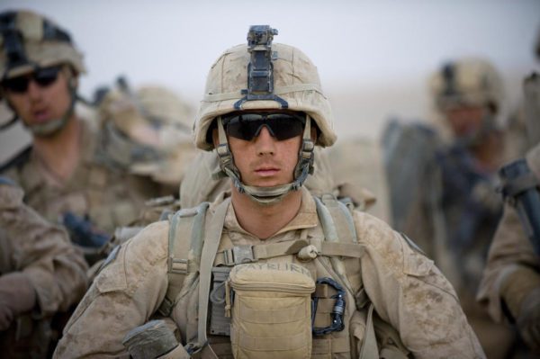 us marine with ess crossbow balistic glasses