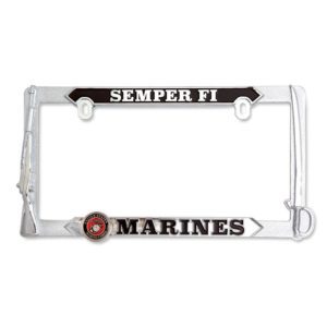 marines semper fi 3d license plate frame